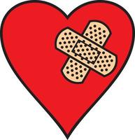 Bandage Heart Color vector