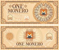 One Monero Banknote vector