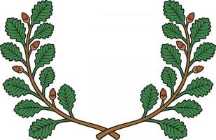 Oak Wreath Icon vector