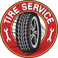 Tire Service Label vector