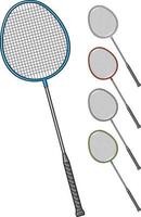 juego de raqueta de bádminton vector