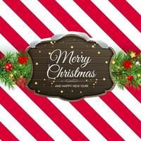 Merry Christmas and Happy New Year Background. Vector Illustration