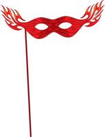 máscara de carnaval roja vector