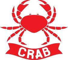 Crab Label Symbol vector