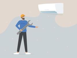 Service and repair of air conditioners vector