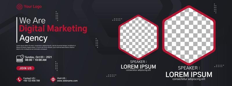 Modern banner template design