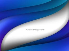 Abstract blue wave design decorative background vector