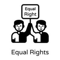 junta de igualdad de derechos vector