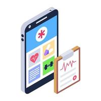 Fitness App and tracker vector