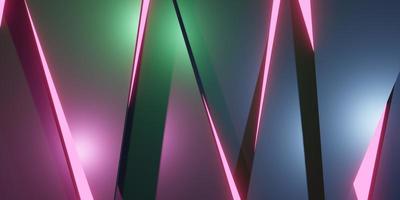 Broken glowing triangle abstract background photo
