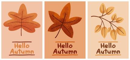 Autumn mood greeting card poster template vector