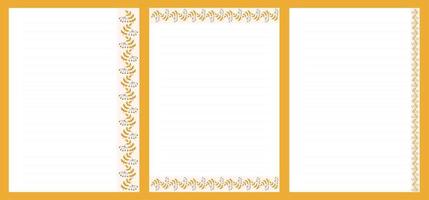 Note paper template with rawen leaves and berries vector