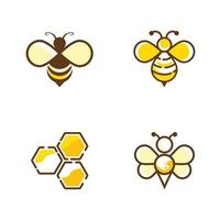 diseño de ilustración de icono de vector de abeja