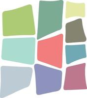 abstract organic square shapes. Random hand drawn Shapes Collage free vector