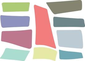 abstract organic rectangle shape. Random Shapes Collage Template free. vector
