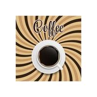 Fondo hipnótico abstracto de café. ilustración vectorial vector