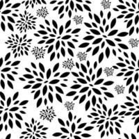 Flower Leaves Seamless Pattern Background Vector Illustration