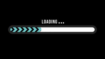 Loading Bar Animation, Progress Bar - Black Background - 4K video