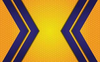 abstract blue yellow background with overlay hexagonal pattern vector
