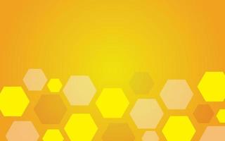 Fondo simple amarillo abstracto con forma hexagonal vector