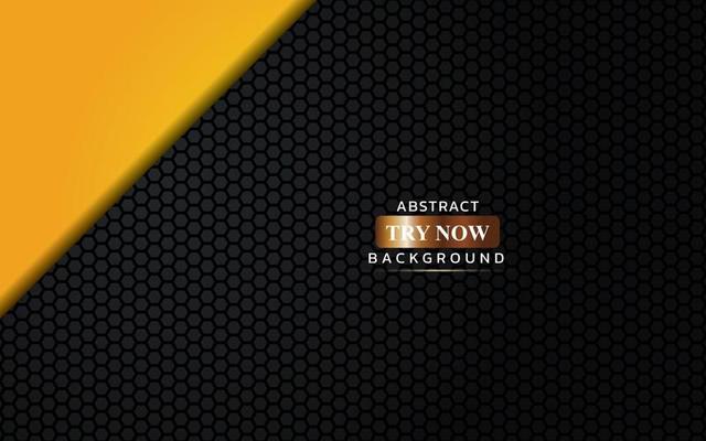 abstract dark yellow background with black hexagonal pattern