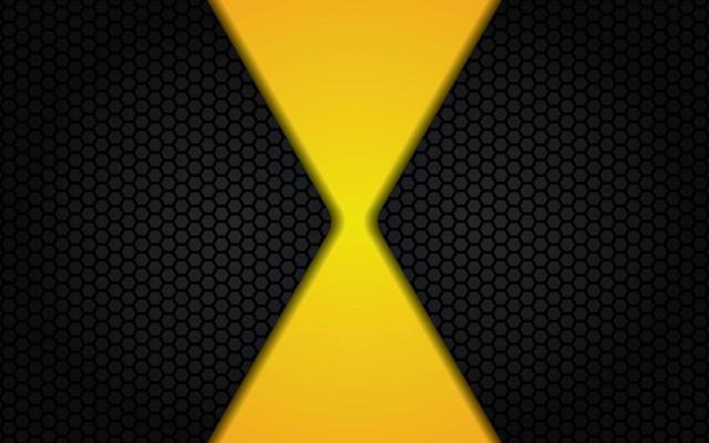 abstract dark yellow background with black hexagonal pattern