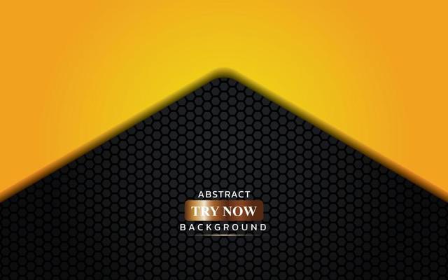 abstract dark yellow background with black hexagonal pattern