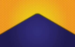 abstract blue yellow background with overlay hexagonal pattern vector