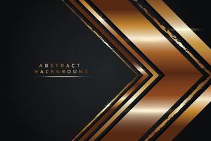 Abstract dark background with golden shape. can be used for web vector