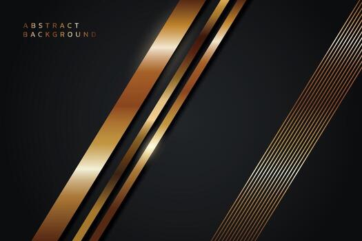 Abstract dark background with golden shape. can be used for web vector