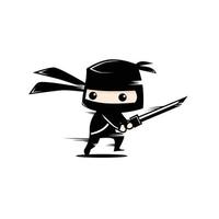 mascota de vector de diseño ninja rápido fresco.