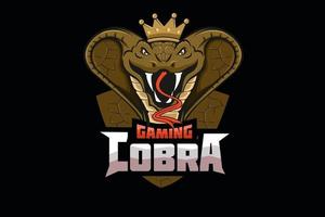 logotipo de la mascota del equipo de deportes electrónicos cobra gaming vector