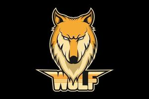 logotipo de la mascota del equipo de deportes electrónicos lobo vector