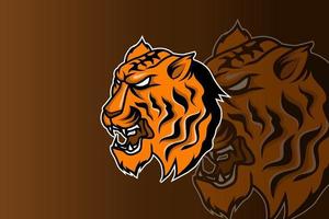 logotipo de la mascota del tigre para el logotipo de juegos deportivos electrónicos vector
