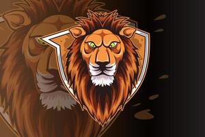 plantilla de logotipo de lion e-sports team