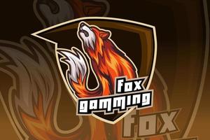 plantilla de logotipo de fox e-sports team vector