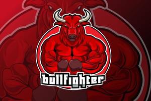 bull fighter mascot for sports and e sports