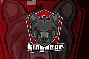 head bear mascot for sports and vector