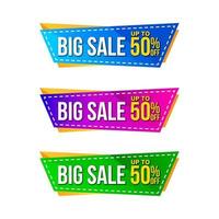 speech bubble and big sale promo vector