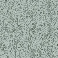 Olive seamless background with laurel tree branches vector