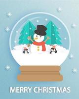 Christmas banner with a Santa clause and friends. vector