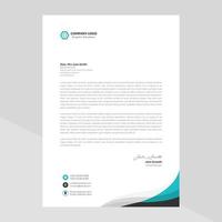 Letterhead Template Design in Minimalist Style vector