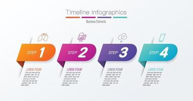 infografías e iconos de la línea de tiempo vector