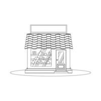 Building facade. A bakery cafe. Market or supermarket vector