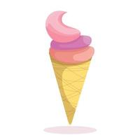 helado realista sobre fondo blanco - vector