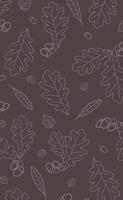 Red background with many autumn foliage - Vector