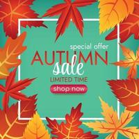 autumn sale season art vector