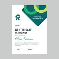 Certificate template design vector