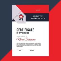 Certificate template awards diploma background vector