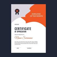 Certificate template awards diploma background vector